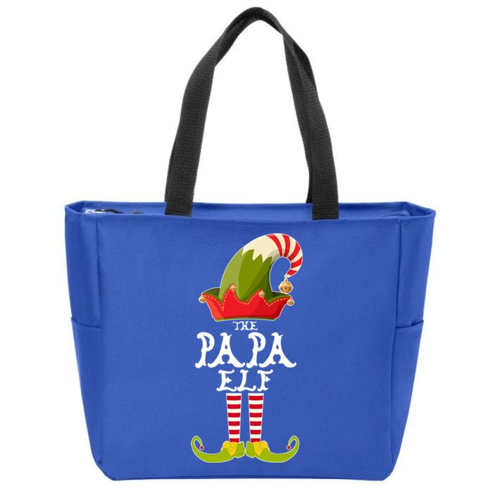 The Papa Funny Christmas Gift Matching Family Group Cute Gift Zip Tote Bag