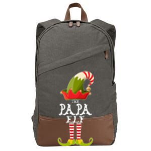 The Papa Funny Christmas Gift Matching Family Group Cute Gift Cotton Canvas Backpack