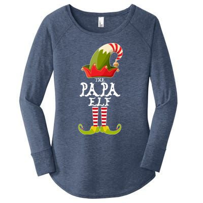 The Papa Funny Christmas Gift Matching Family Group Cute Gift Women's Perfect Tri Tunic Long Sleeve Shirt