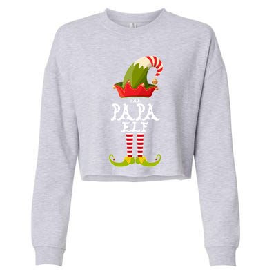 The Papa Funny Christmas Gift Matching Family Group Cute Gift Cropped Pullover Crew