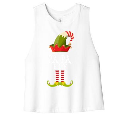 The Papa Funny Christmas Gift Matching Family Group Cute Gift Women's Racerback Cropped Tank