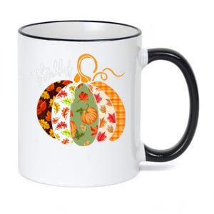 Thankful Pumpkin Fall Autumn Cute Halloween 11oz Black Color Changing Mug