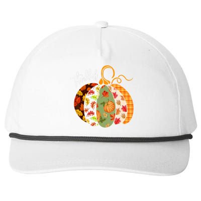 Thankful Pumpkin Fall Autumn Cute Halloween Snapback Five-Panel Rope Hat