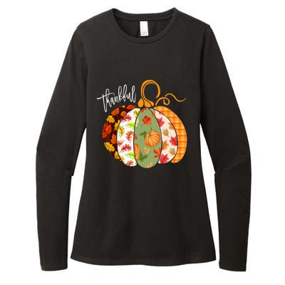 Thankful Pumpkin Fall Autumn Cute Halloween Womens CVC Long Sleeve Shirt