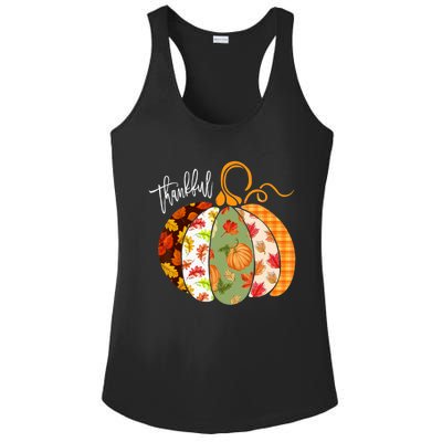 Thankful Pumpkin Fall Autumn Cute Halloween Ladies PosiCharge Competitor Racerback Tank