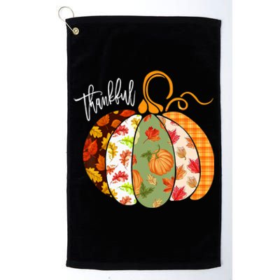 Thankful Pumpkin Fall Autumn Cute Halloween Platinum Collection Golf Towel