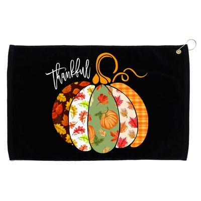 Thankful Pumpkin Fall Autumn Cute Halloween Grommeted Golf Towel