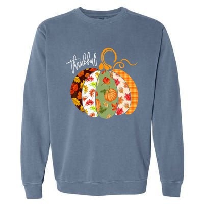 Thankful Pumpkin Fall Autumn Cute Halloween Garment-Dyed Sweatshirt