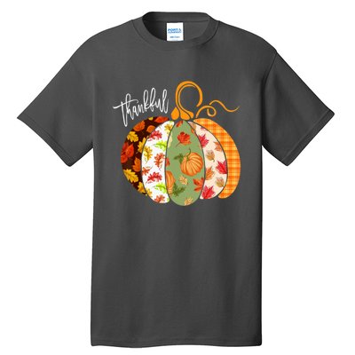 Thankful Pumpkin Fall Autumn Cute Halloween Tall T-Shirt