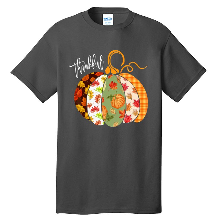 Thankful Pumpkin Fall Autumn Cute Halloween Tall T-Shirt