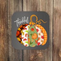 Thankful Pumpkin Fall Autumn Cute Halloween Coaster