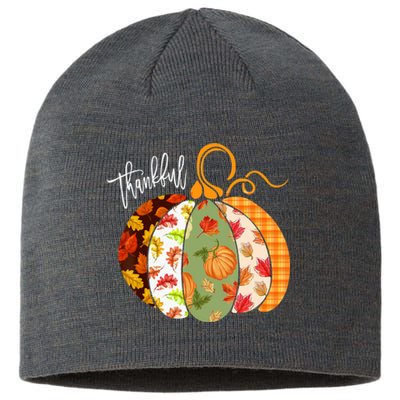 Thankful Pumpkin Fall Autumn Cute Halloween Sustainable Beanie