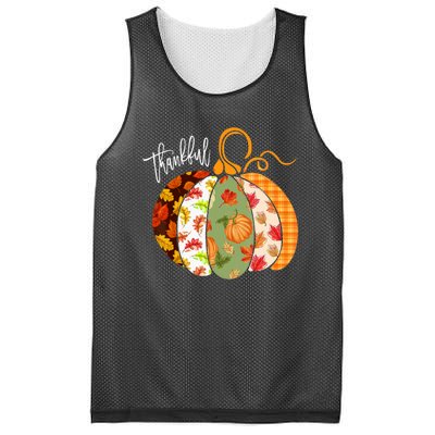 Thankful Pumpkin Fall Autumn Cute Halloween Mesh Reversible Basketball Jersey Tank