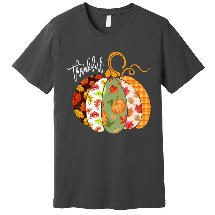 Thankful Pumpkin Fall Autumn Cute Halloween Premium T-Shirt