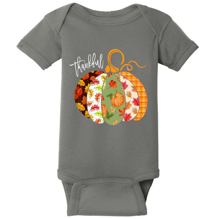 Thankful Pumpkin Fall Autumn Cute Halloween Baby Bodysuit