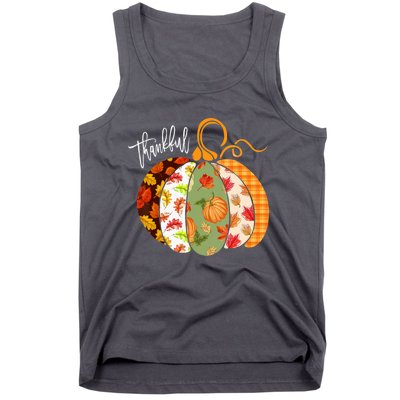 Thankful Pumpkin Fall Autumn Cute Halloween Tank Top