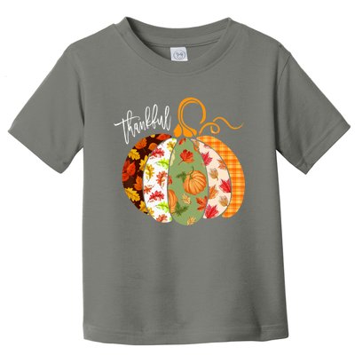 Thankful Pumpkin Fall Autumn Cute Halloween Toddler T-Shirt