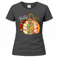 Thankful Pumpkin Fall Autumn Cute Halloween Women's T-Shirt