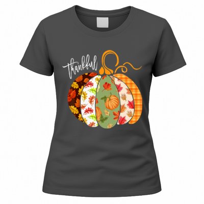 Thankful Pumpkin Fall Autumn Cute Halloween Women's T-Shirt