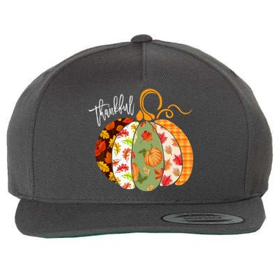 Thankful Pumpkin Fall Autumn Cute Halloween Wool Snapback Cap