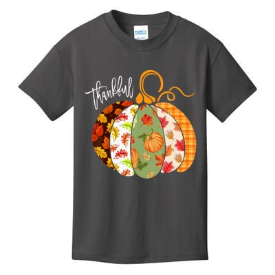 Thankful Pumpkin Fall Autumn Cute Halloween Kids T-Shirt