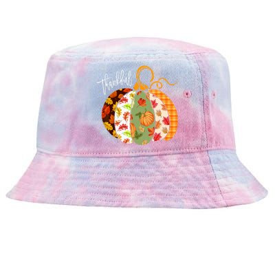 Thankful Pumpkin Fall Autumn Cute Halloween Tie-Dyed Bucket Hat