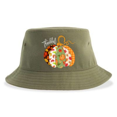 Thankful Pumpkin Fall Autumn Cute Halloween Sustainable Bucket Hat