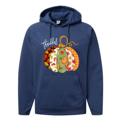 Thankful Pumpkin Fall Autumn Cute Halloween Performance Fleece Hoodie