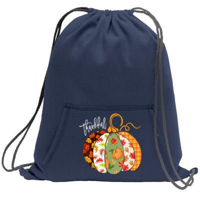 Thankful Pumpkin Fall Autumn Cute Halloween Sweatshirt Cinch Pack Bag