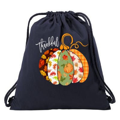 Thankful Pumpkin Fall Autumn Cute Halloween Drawstring Bag