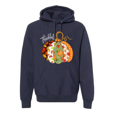 Thankful Pumpkin Fall Autumn Cute Halloween Premium Hoodie