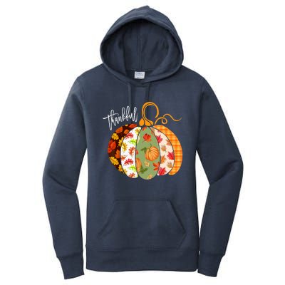 Thankful Pumpkin Fall Autumn Cute Halloween Women's Pullover Hoodie