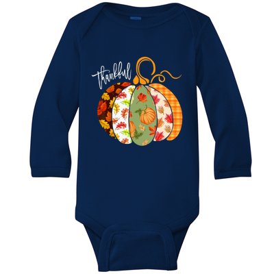 Thankful Pumpkin Fall Autumn Cute Halloween Baby Long Sleeve Bodysuit