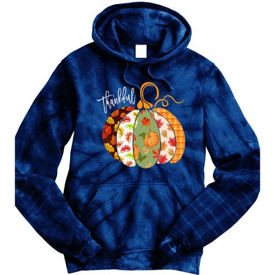 Thankful Pumpkin Fall Autumn Cute Halloween Tie Dye Hoodie