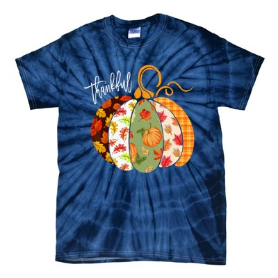 Thankful Pumpkin Fall Autumn Cute Halloween Tie-Dye T-Shirt