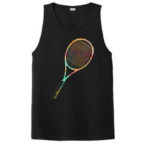 Tennis Player Funny Gift Colorful Tennis Racket Meaningful Gift PosiCharge Competitor Tank