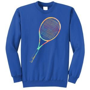 Tennis Player Funny Gift Colorful Tennis Racket Meaningful Gift Sweatshirt