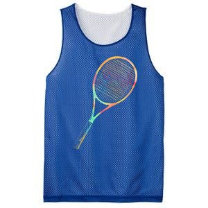 Tennis Player Funny Gift Colorful Tennis Racket Meaningful Gift Mesh Reversible Basketball Jersey Tank