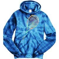 Tennis Player Funny Gift Colorful Tennis Racket Meaningful Gift Tie Dye Hoodie