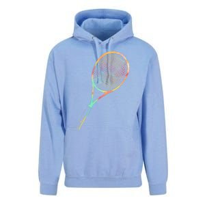 Tennis Player Funny Gift Colorful Tennis Racket Meaningful Gift Unisex Surf Hoodie