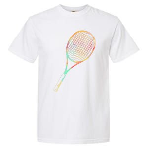 Tennis Player Funny Gift Colorful Tennis Racket Meaningful Gift Garment-Dyed Heavyweight T-Shirt