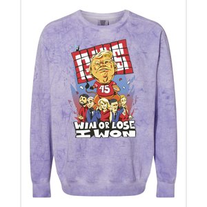 Trump Politician Football Parody Colorblast Crewneck Sweatshirt