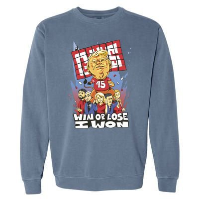 Trump Politician Football Parody Garment-Dyed Sweatshirt