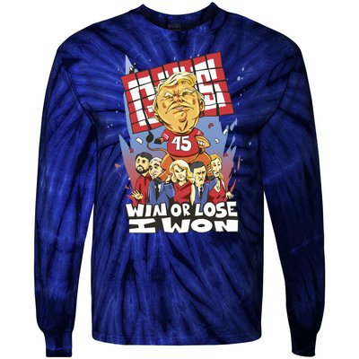 Trump Politician Football Parody Tie-Dye Long Sleeve Shirt