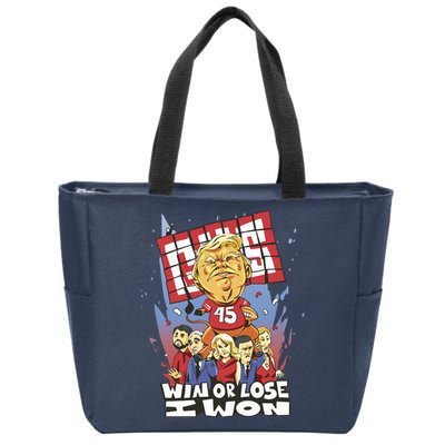 Trump Politician Football Parody Zip Tote Bag