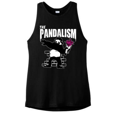 The Pandalism Funny Panda Parody Ladies PosiCharge Tri-Blend Wicking Tank