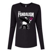 The Pandalism Funny Panda Parody Womens Cotton Relaxed Long Sleeve T-Shirt