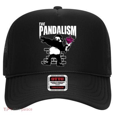 The Pandalism Funny Panda Parody High Crown Mesh Back Trucker Hat