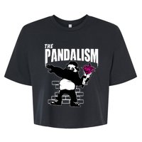 The Pandalism Funny Panda Parody Bella+Canvas Jersey Crop Tee