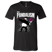 The Pandalism Funny Panda Parody V-Neck T-Shirt